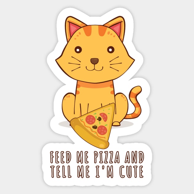 Pizza Cat Sticker by JKA